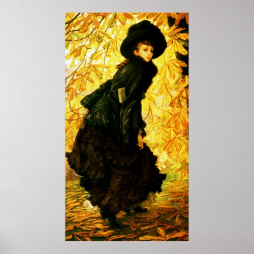 October  James Tissot  Fine Art Canvas Print