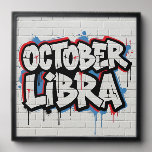 October Libra Graffiti Zodiac Photo Tile