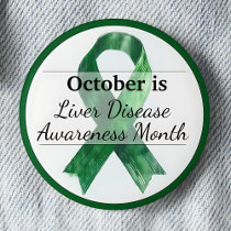October Liver Disease Awareness Month Button