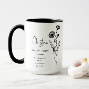 October Maid of Honor   Pot Marigold Birth Flower Mug