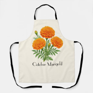 October Marigold Flowers Apron