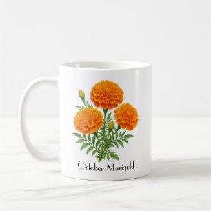 October Marigold Flowers Coffee Mug