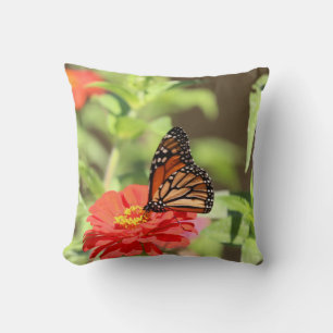 October Monarch Throw Pillow