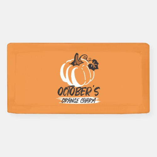 October Orange Charm Captivating Pumpkin III Banner