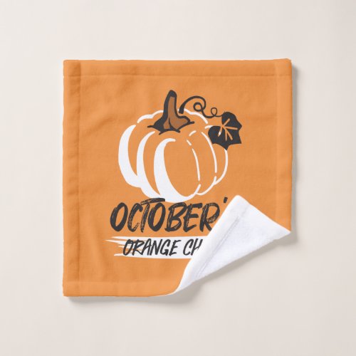 October Orange Charm Captivating Pumpkin III Wash Cloth