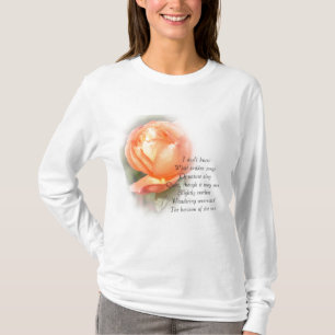 October Peach Rose Poetry Tee