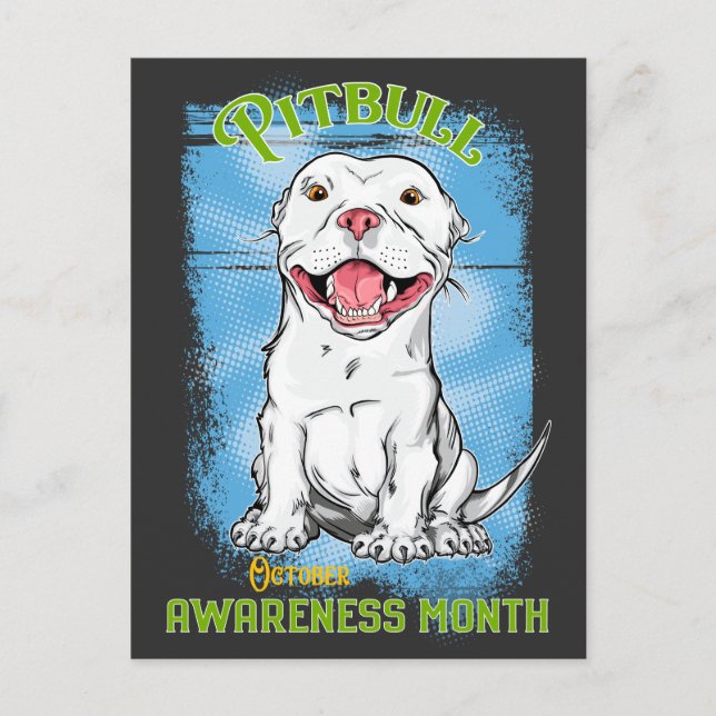 October, Pitbull Awareness Month Postcard (Front)