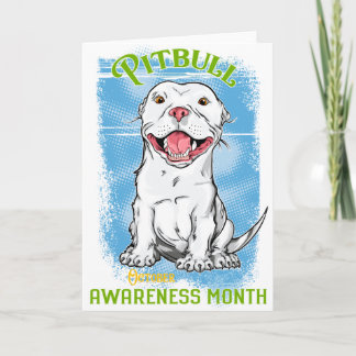 October, Pitbull Awareness Month T-Shirt Grocery B Card