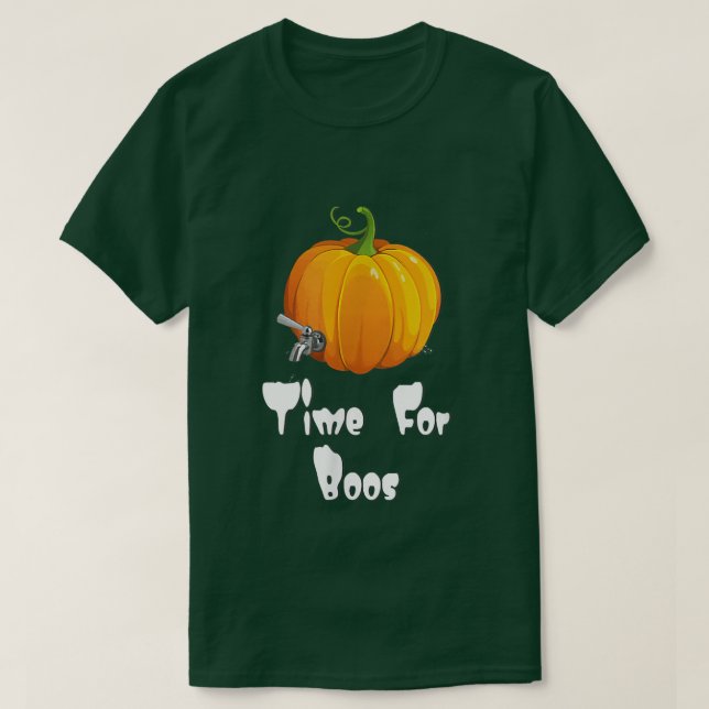 October Pumpkin Beer Brewing Time For Boos  T-Shirt (Design Front)