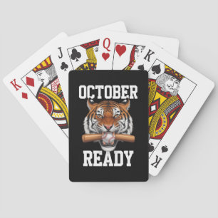 October Ready For Ready Tiger Baseball 2024 Poker Cards