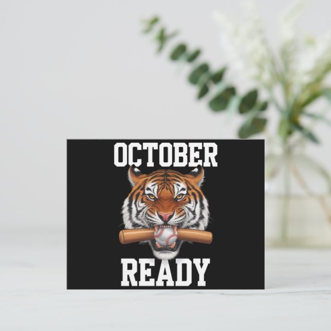 October Ready For Ready Tiger Baseball 2024 Postcard (Standing Front)