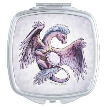 October’s Birthstone Dragon: Opal Compact Mirror by critterwings at Zazzle