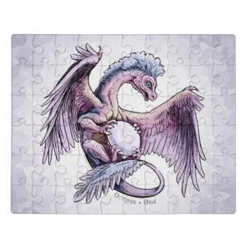 October’s Birthstone Dragon: Opal Jigsaw Puzzle by critterwings at Zazzle