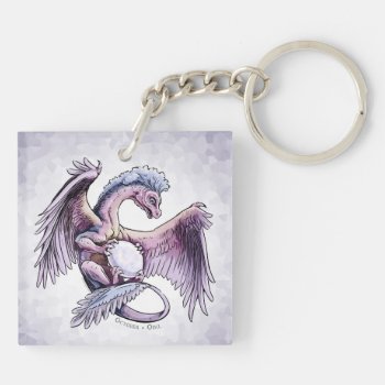 October’s Birthstone Dragon: Opal Keychain by critterwings at Zazzle