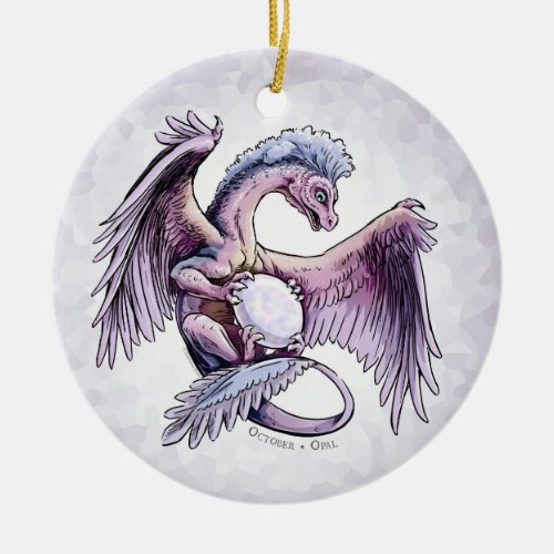 Octobers Birthstone Dragon Opal Ornament