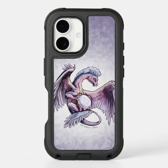 October’s Birthstone Dragon: Opal Otterbox Case (Back)