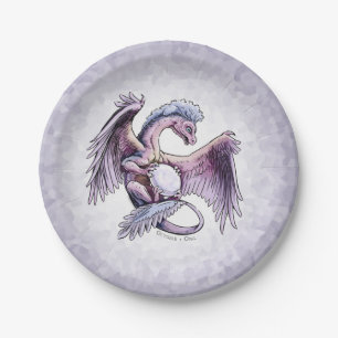 October’s Birthstone Dragon: Opal Paper Plates