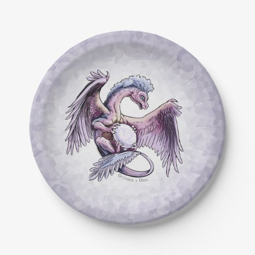 Octobers Birthstone Dragon Opal  Paper Plates