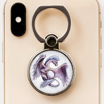 October’s Birthstone Dragon: Opal Phone Ring Stand by critterwings at Zazzle