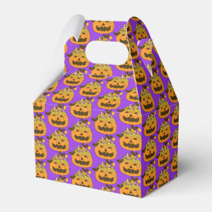October Spooky Halloween Candy Pumpkin Favor Boxes