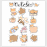 October Sticker Sheet - Forest Foxes &amp; Fall Magic