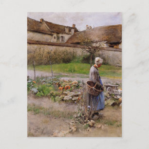 October The Pumpkins Carl Larsson Postcard