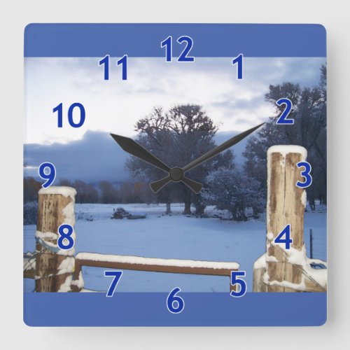 October Twilight at the Ranch Square Wall Clock