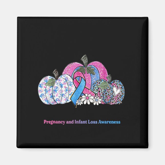 October We Wear Nk &amp; Blue Pregnancy Infant Los Magnet (Front)