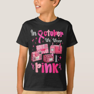 October We Wear Nk Breast Cancer Awareness Stal Wo T-Shirt