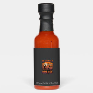October We Wear Orange Halloween Pumpkin Llama Sku Hot Sauces