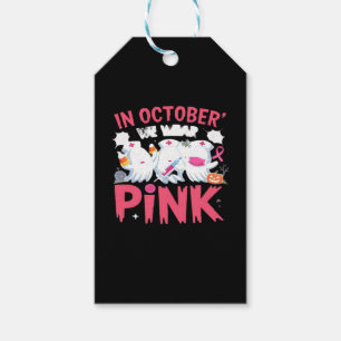 October We Wear Pink Nurse Breast Cancer Awareness Gift Tags