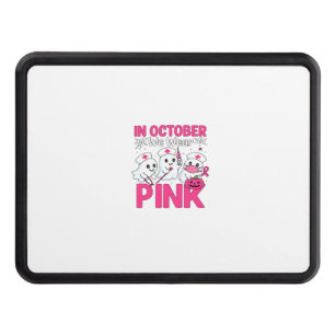 October We Wear Pink Nurse Breast Cancer Awareness Hitch Cover