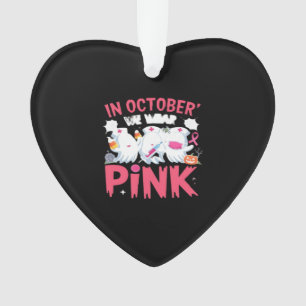 October We Wear Pink Nurse Breast Cancer Awareness Ornament