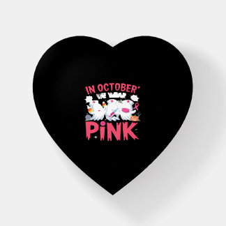 October We Wear Pink Nurse Breast Cancer Awareness Paperweight