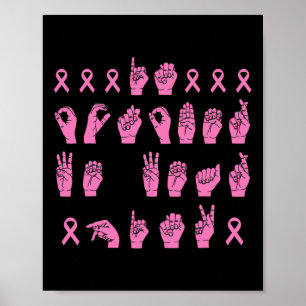 October We Wear Pink Sign Language Breast Cancer S