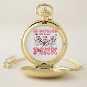 October Wear Pink Boo Nurse Halloween Costumes Wom Pocket Watch