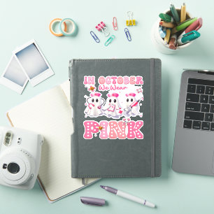 October Wear Pink Boo Nurse Halloween Costumes Wom Sticker