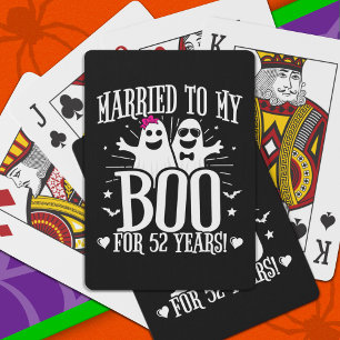 October Wedding Anniversary Funny 52nd Anniversary Poker Cards