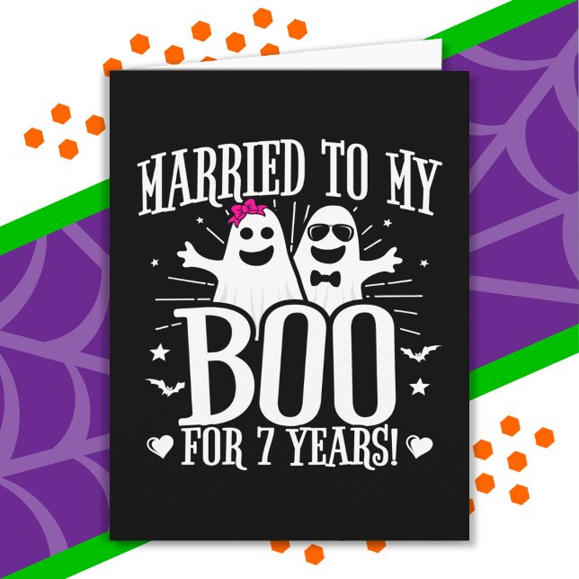October Wedding Anniversary Funny 7th Anniversary Card (Creator Uploaded)