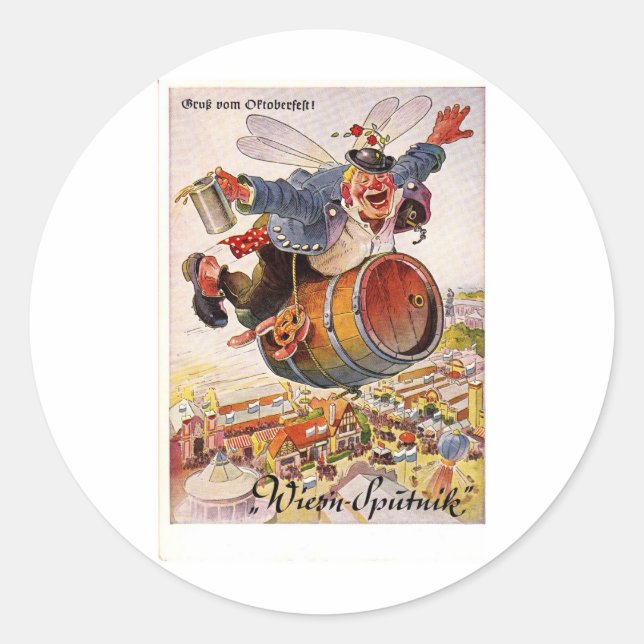 Octoberfest 2 classic round sticker (Front)