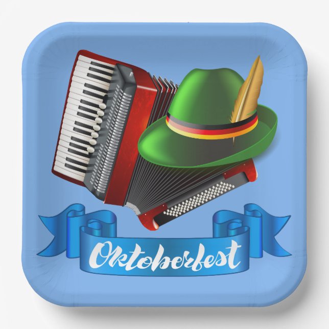 Octoberfest Accordion   Paper Plates (Front)