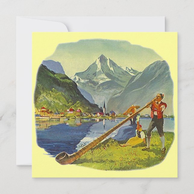 OCTOBERFEST Alps ALPHORN ANNOUNCE PARTY INVITES (Front)