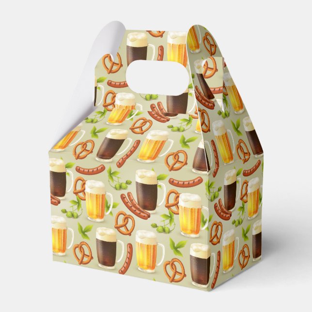 Octoberfest Beer and Sausage Favor Box (Front Side)