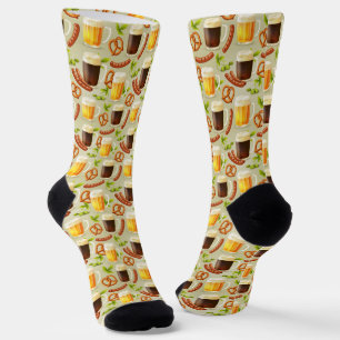 Octoberfest Beer, Sausage & Pretzel Socks