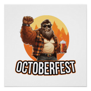 Octoberfest Bigfoot  Poster