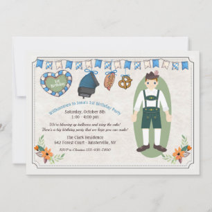 Octoberfest Boy Invitation