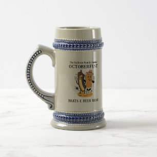 Octoberfest Brats and Beer Fall Party Retro Beer Stein