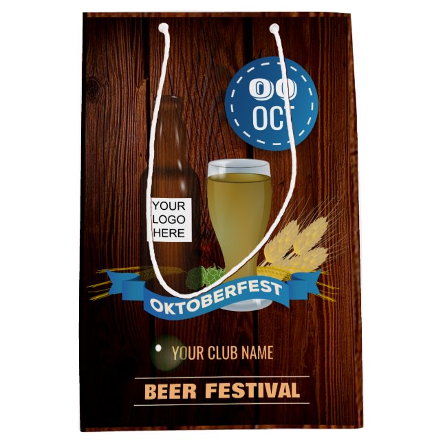 Octoberfest Club/Pub/Company add logo Medium Gift Bag (Front)
