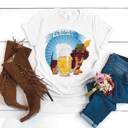 Octoberfest Dachshund Mens Basic T_Shirt