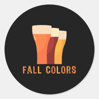 Octoberfest Fall Colors Funny Beer Drinking Vintag Classic Round Sticker